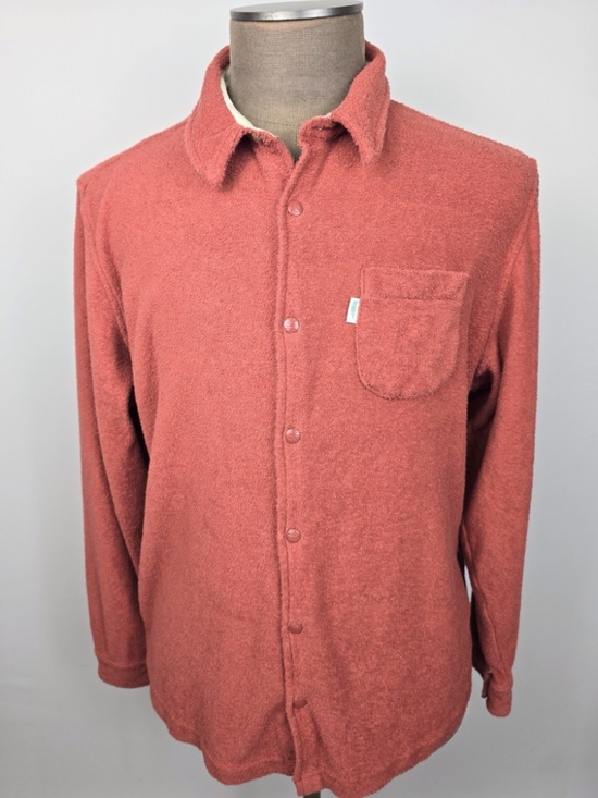 Wellen Other - Wellen Terry Snap Shirt in Cochineal Rust - Men's XL